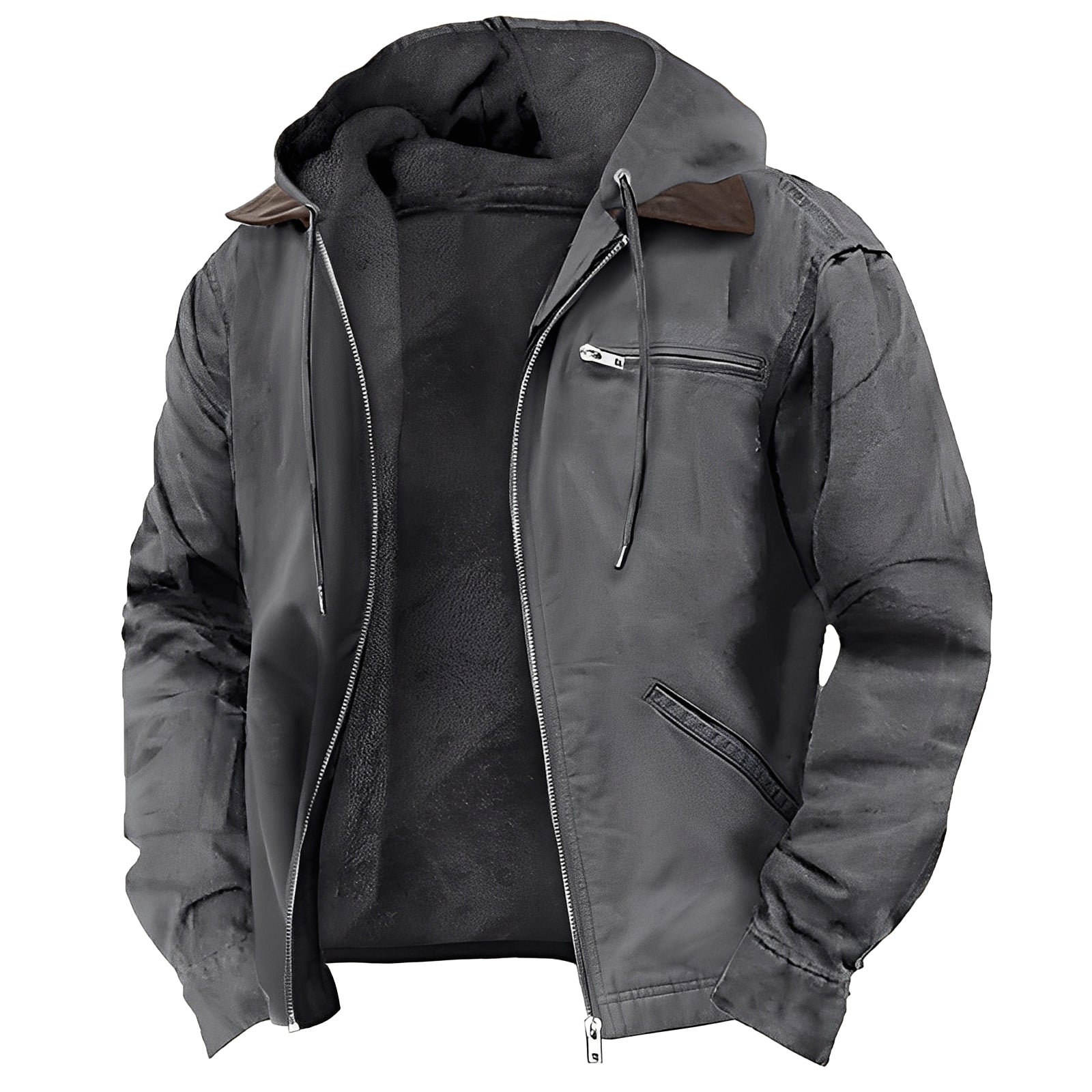 Adrian - Warm Men's Outdoor Jacket with Hood