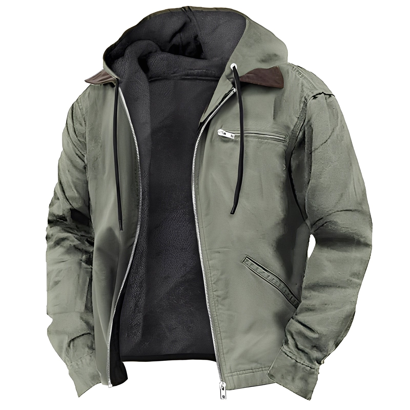 Adrian - Warm Men's Outdoor Jacket with Hood