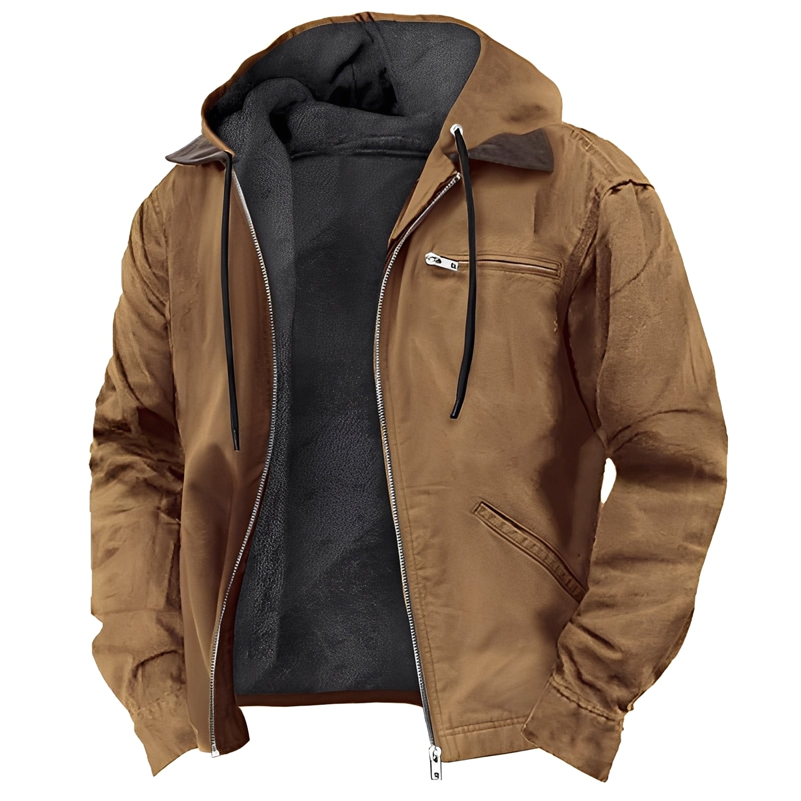 Adrian - Warm Men's Outdoor Jacket with Hood