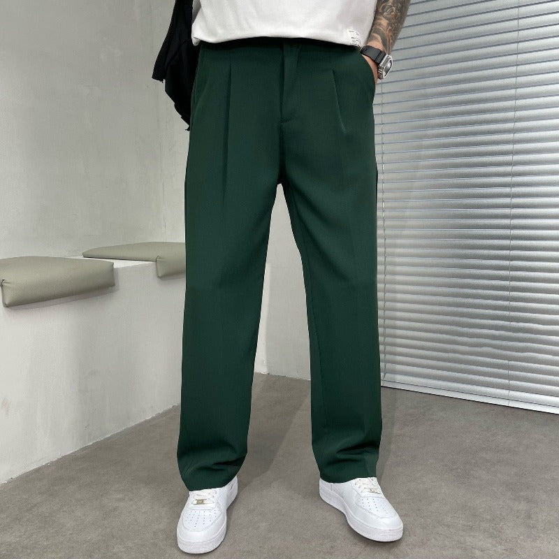 Breathable Men's Wide-Leg Trousers