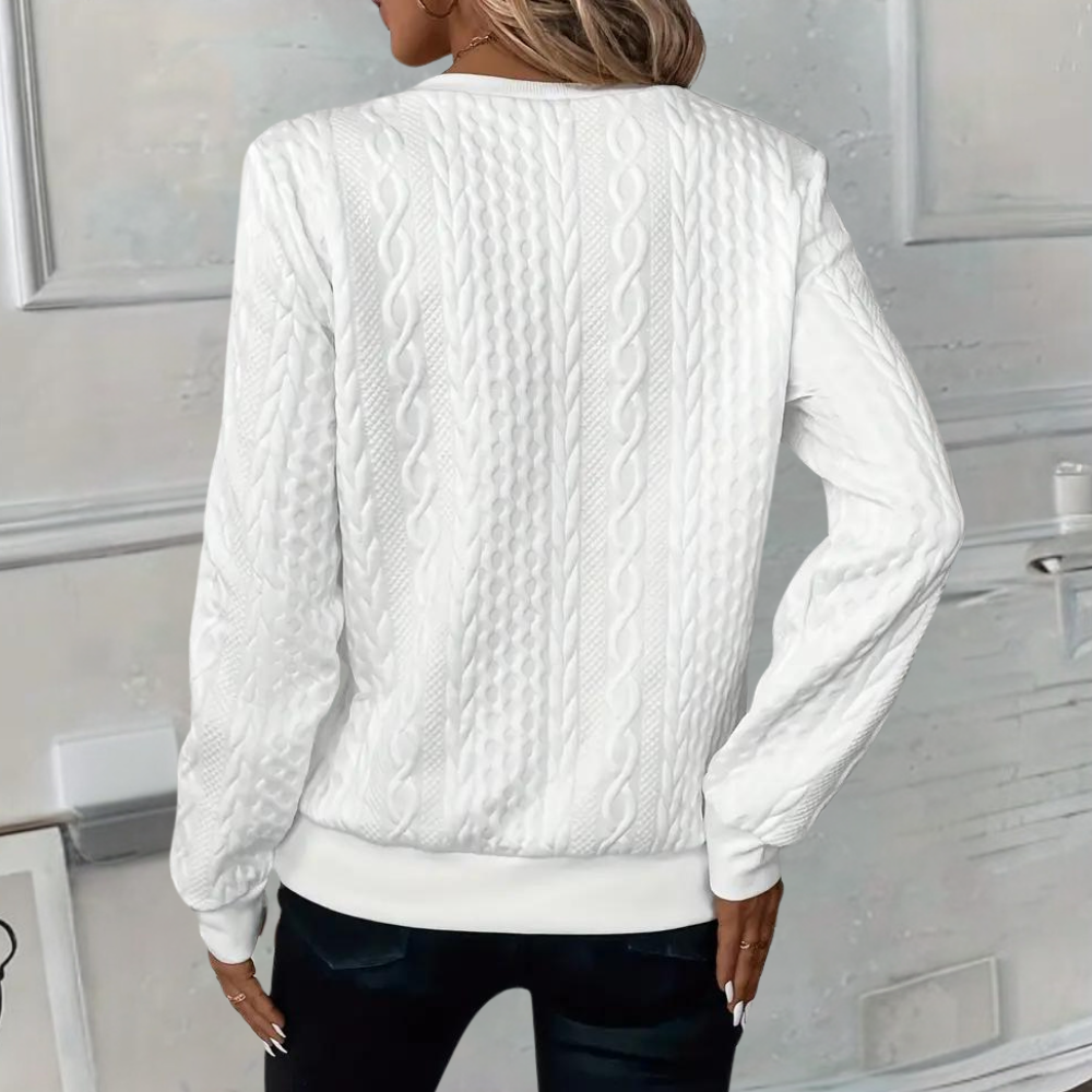 Aleksandra - Luxurious Textured Casual Sweater for Women