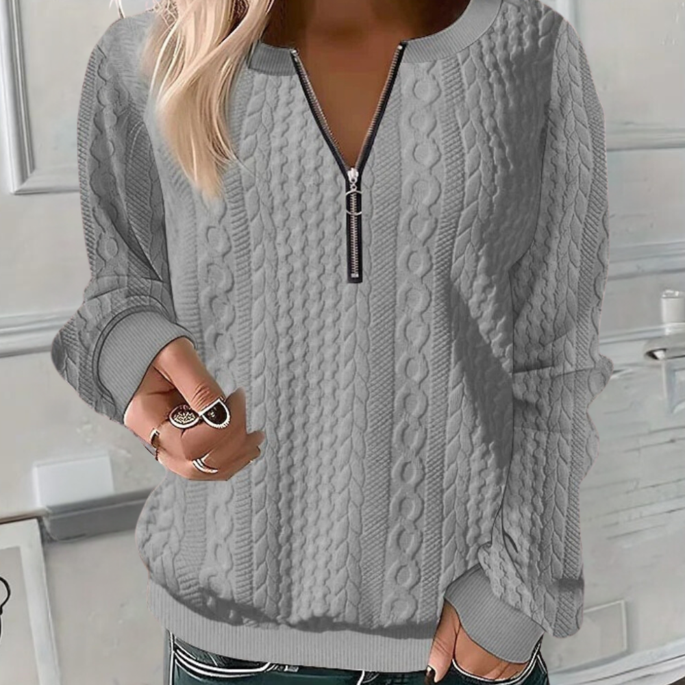 Aleksandra - Luxurious Textured Casual Sweater for Women