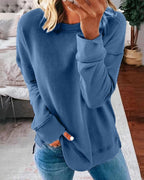 Women's sweatshirt with a pleasant cut for all year round