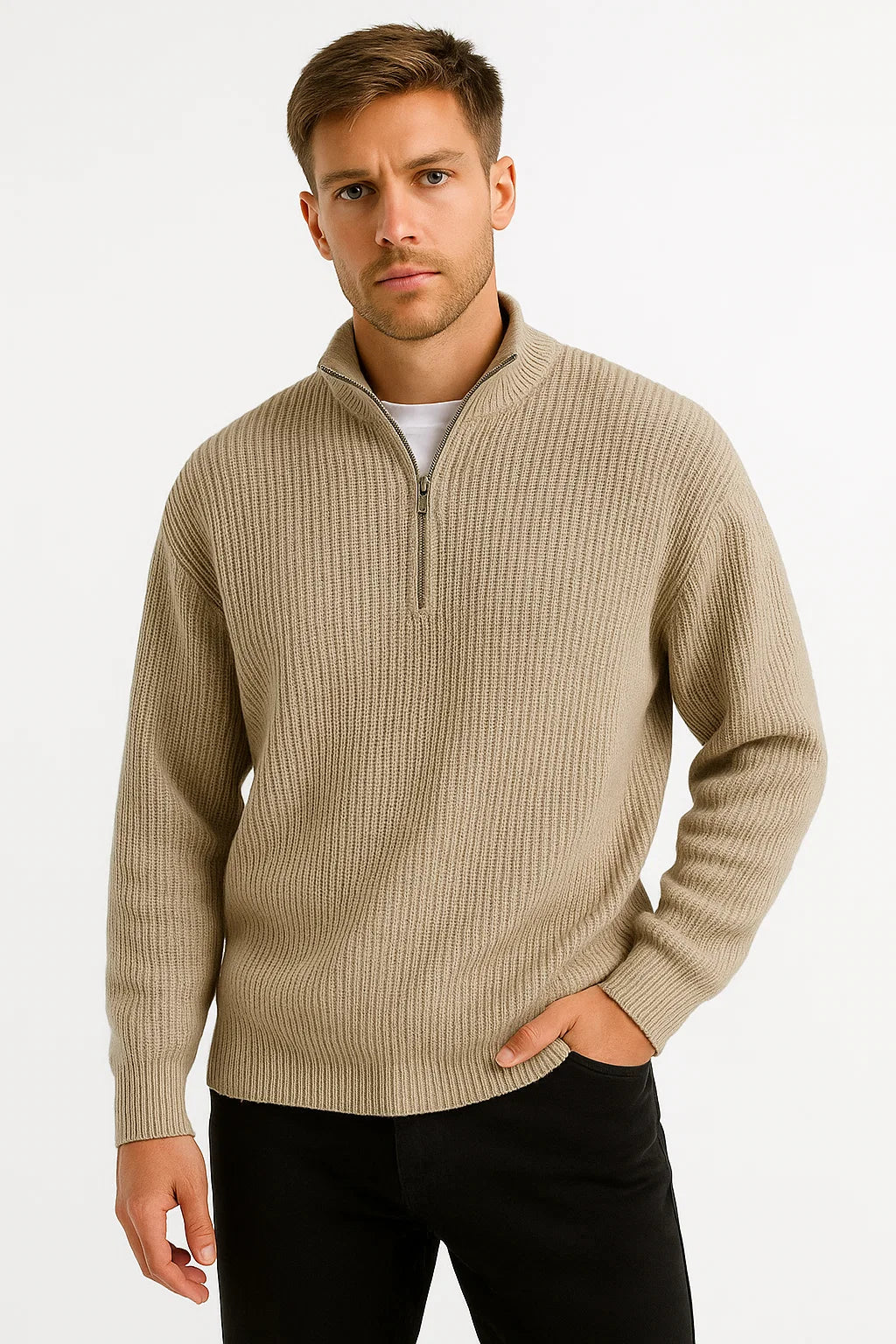 Half-Zip Sweater for Men | Versatile Look