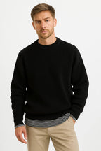 Knitted Sweater for Men | Oversized Fit & Ribbed Texture