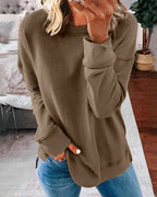 Women's sweatshirt with a pleasant cut for all year round