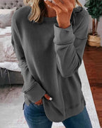 Women's sweatshirt with a pleasant cut for all year round