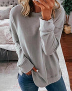 Women's sweatshirt with a pleasant cut for all year round