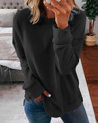 Women's sweatshirt with a pleasant cut for all year round