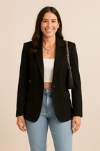 Women’s Fashion Blazer – Tailored Streetwear Chic Jacket