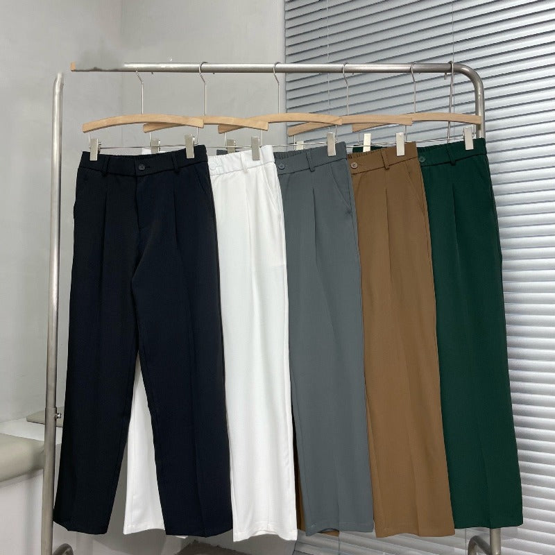 Breathable Men's Wide-Leg Trousers