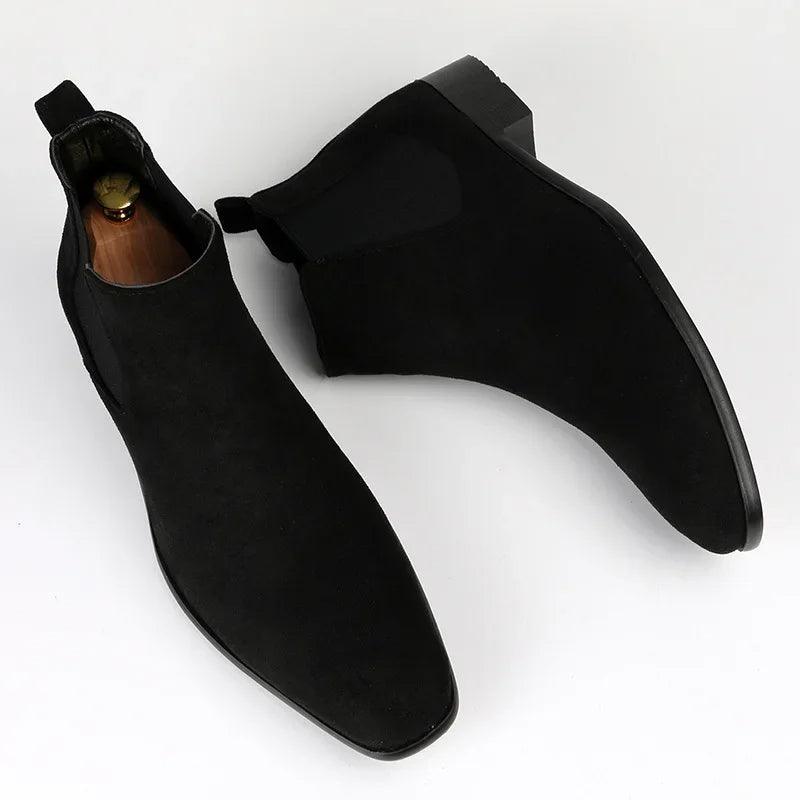 Men's Chelsea Boots with Elastic Panels