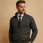 Men's Zip Cardigan with Modern Fit