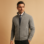 Men's Zip Cardigan with Modern Fit