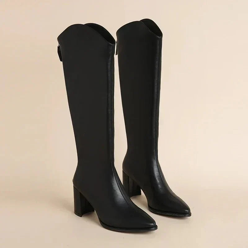 Adeline | Elegant High Boots with Pointed Toe