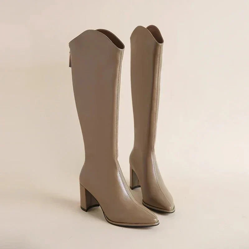 Adeline | Elegant High Boots with Pointed Toe
