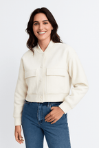 Cropped Bomber Jacket for Women | Modern Edge