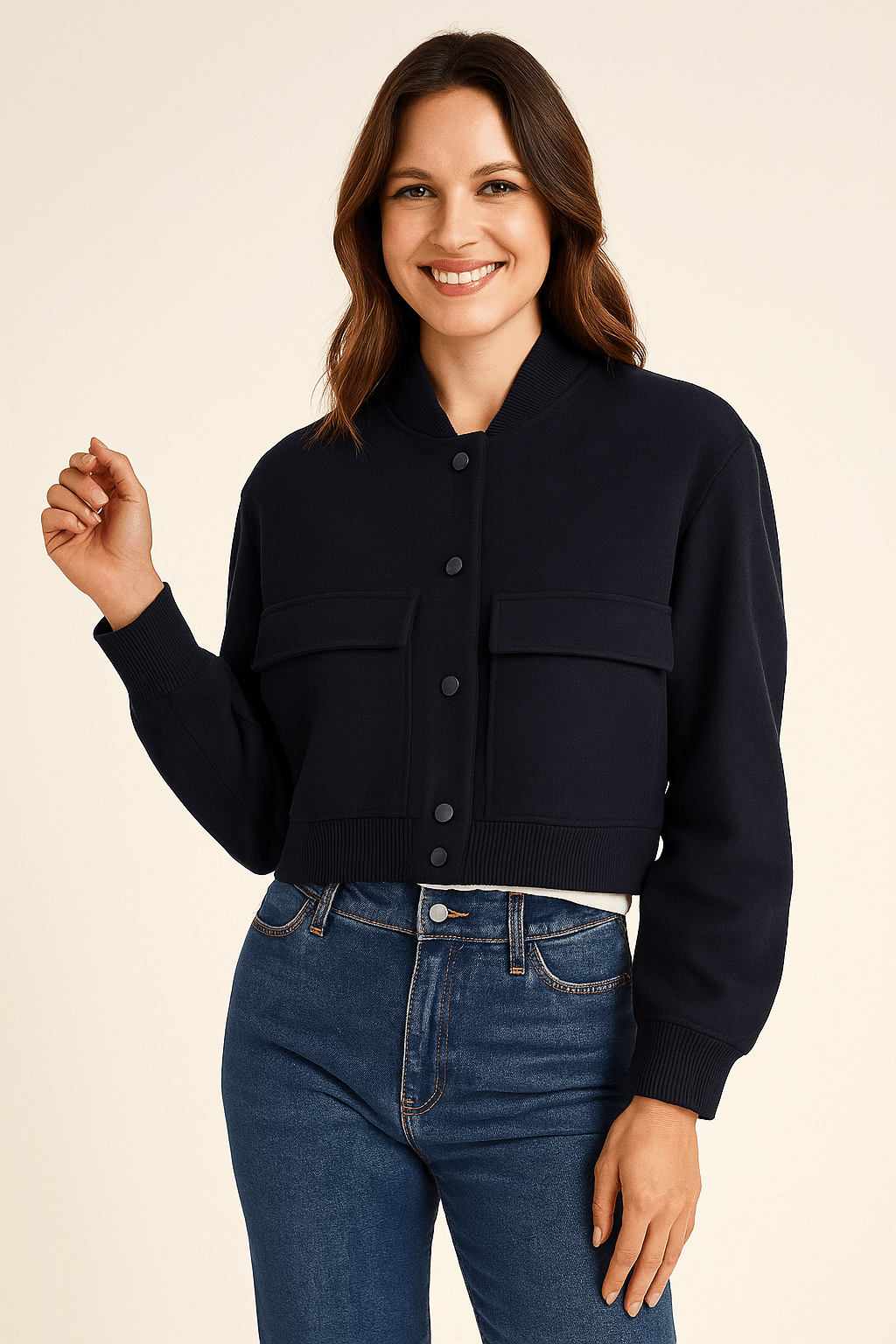 Cropped Bomber Jacket for Women | Modern Edge