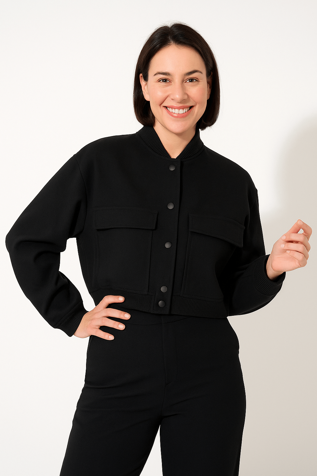 Cropped Bomber Jacket for Women | Modern Edge