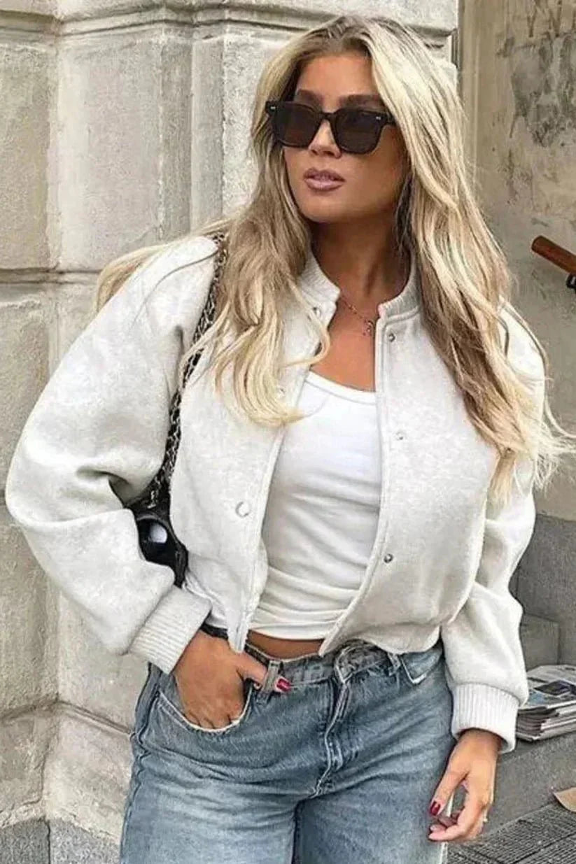 Cropped Bomber Jacket for Women | Sporty & Stylish