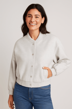 Cropped Bomber Jacket for Women | Sporty & Stylish