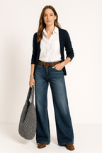 Wide Leg Denim Jeans for Women | Relaxed & Stylish