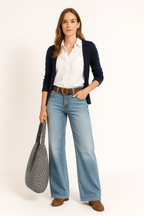 Wide Leg Denim Jeans for Women | Relaxed & Stylish