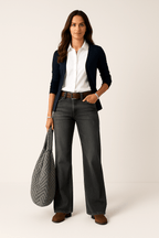 Wide Leg Denim Jeans for Women | Relaxed & Stylish