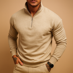 Men’s Half Zip Jumper – Knitted Pullover for Autumn and Winter